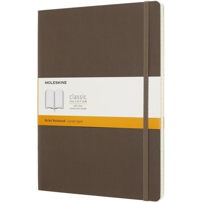 Блокнот MOLESKINE CLASSIC SOFT XLARGE, без разлиновки, коричневый QP623P14